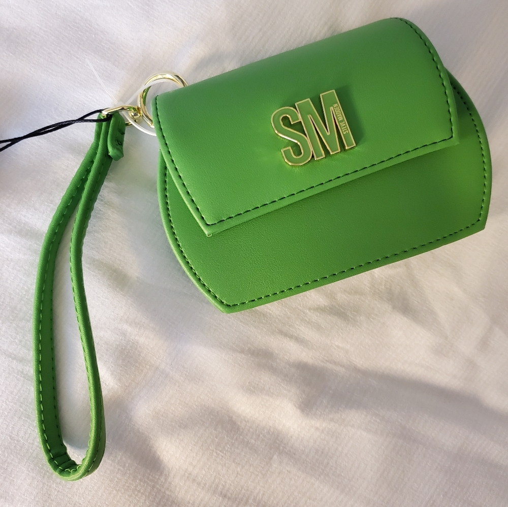 Steve Madden Bjemma green flare card case wristlet